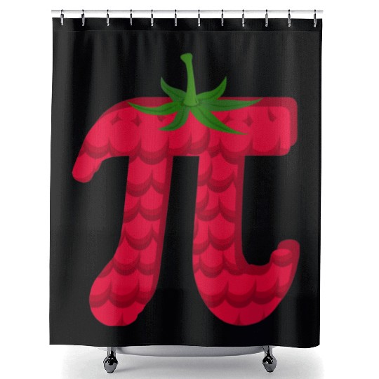 Raspberry Funny Pi Day Pie Math Lover Student Shower Curtains