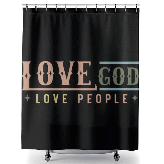 Love God Love People Shower Curtains