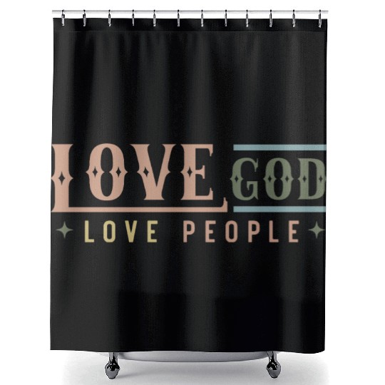 Love God Love People Shower Curtains
