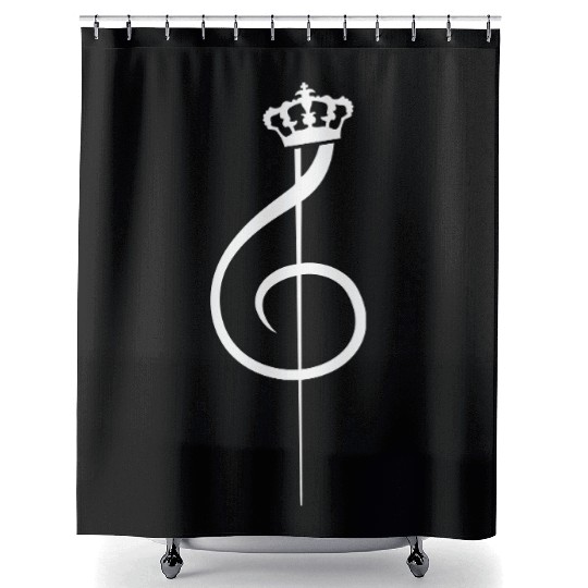 Crown Music Clef Note King Queen Prince Princess Shower Curtains