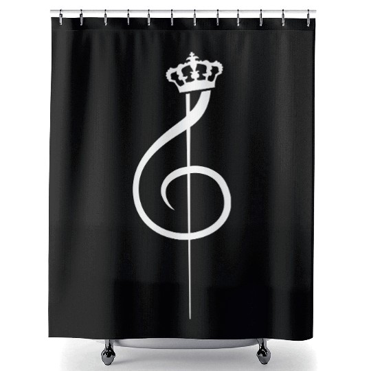Crown Music Clef Note King Queen Prince Princess Shower Curtains