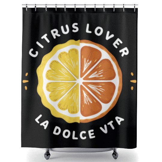 Citrus Lover la Dolce Vita Shower Curtains