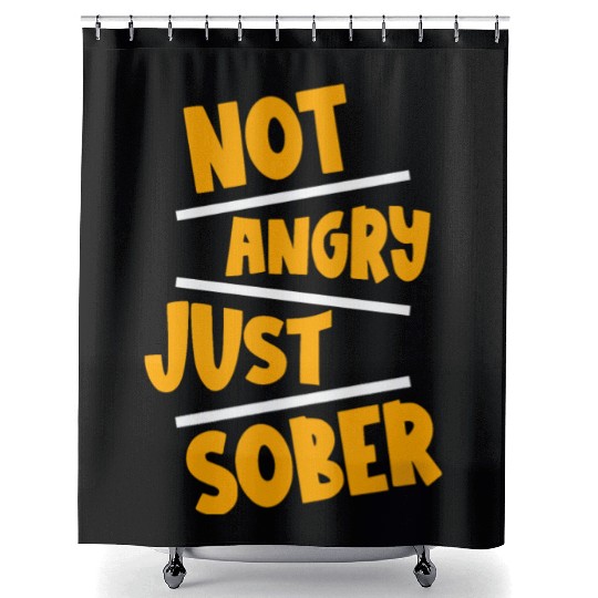 Not Angry Just Sober 2 Shower Curtains