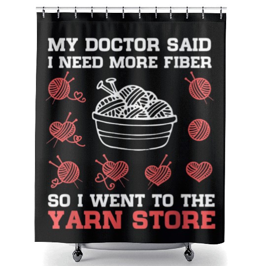 Doctor Fiber Yarn Store Shower Curtains