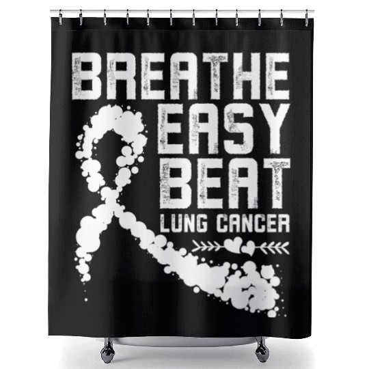 Breathe Easy Beat Lung Cancer Awareness Warriors Shower Curtains