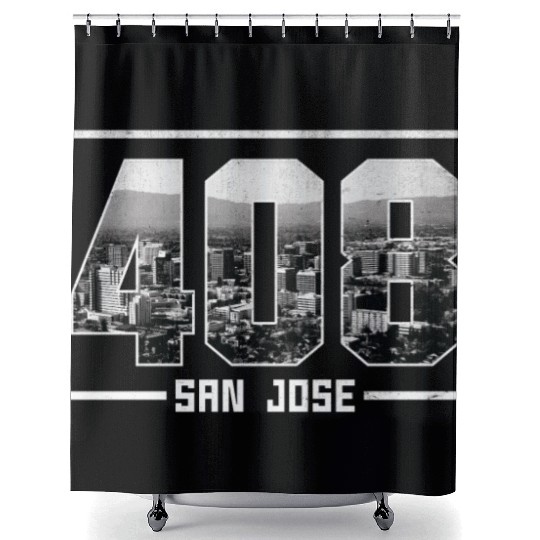 Vintage San Jose 408 Shower Curtains