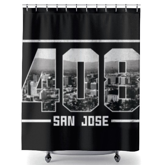Vintage San Jose 408 Shower Curtains