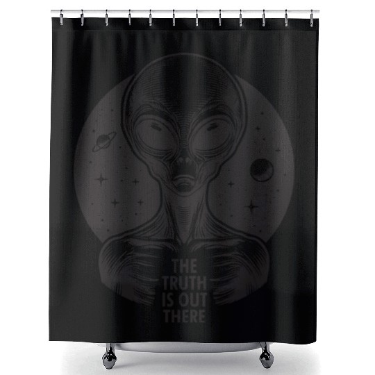 THE TRUTH IS OUT THERE Shower Curtains