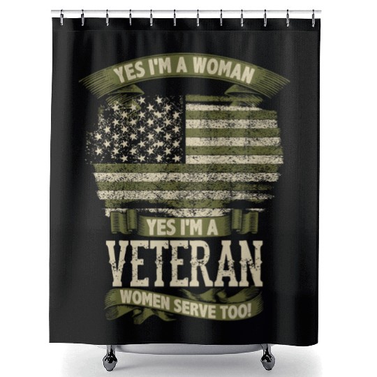 Veteran Design - Yes I m A Veteran Shower Curtains