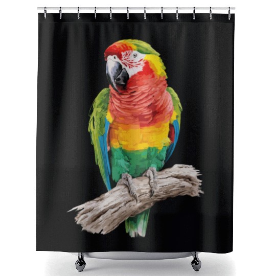 Macaw Parrot for a Bird Lover Animal Lover Shower Curtains