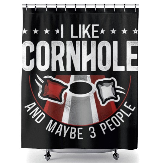 Cornhole Team Bean Bag Player Shower Curtains