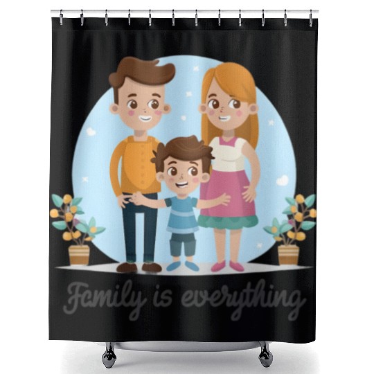 Best Design Of Family Is Everything Shower Curtains