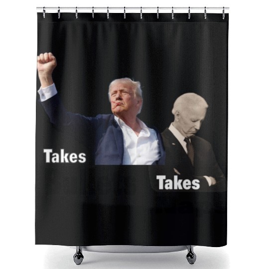 Trump vs Biden - Bullets vs Naps (Light) Shower Curtains
