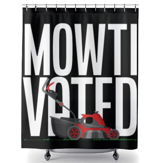 Landscaper Gardener Lawn Mowing Pun Shower Curtains