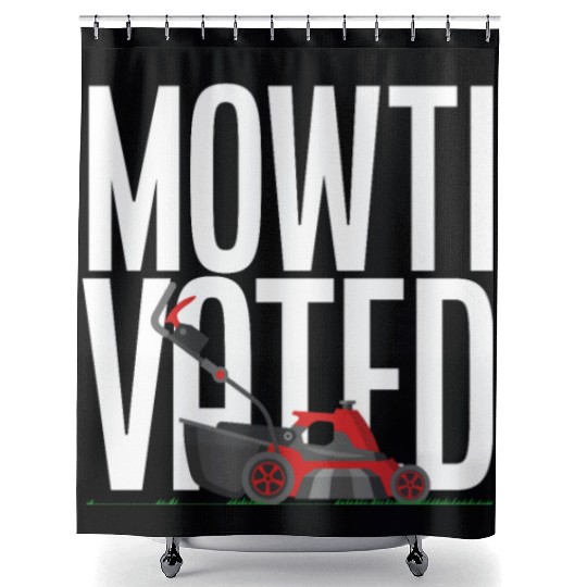 Landscaper Gardener Lawn Mowing Pun Shower Curtains