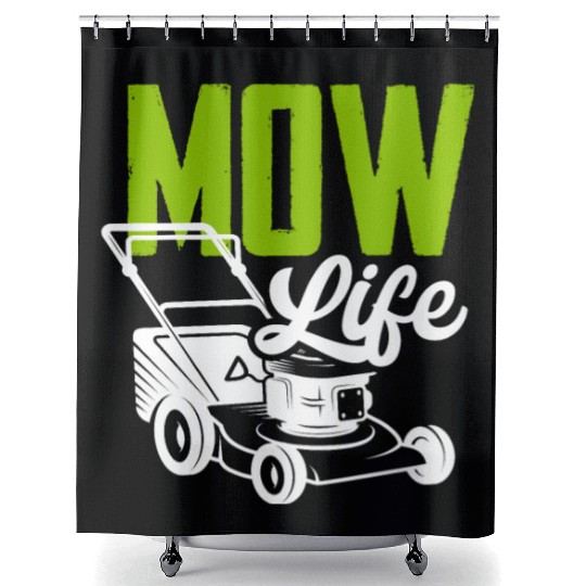 Landscaper Gardener Lawn Mowing Life Shower Curtains