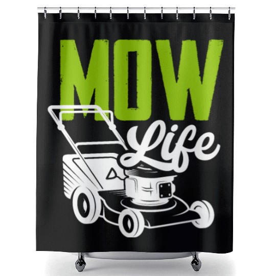 Landscaper Gardener Lawn Mowing Life Shower Curtains