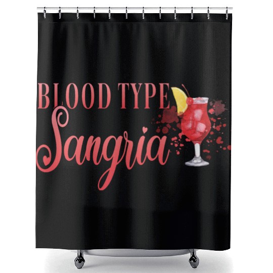 Cocktail Bartender Blood Type Sangria Shower Curtains