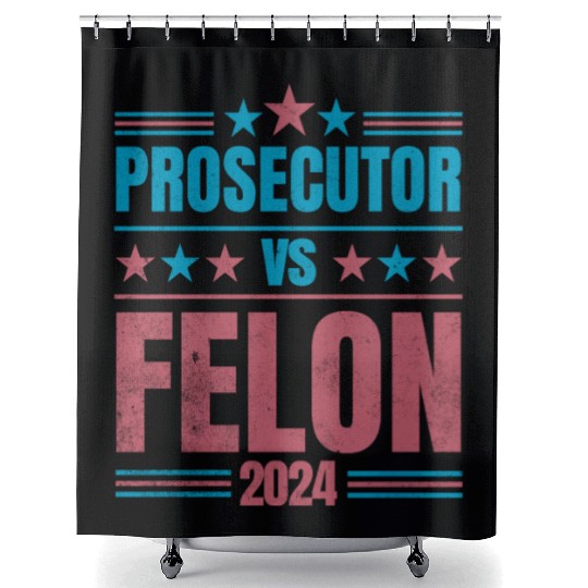 Prosecutor vs Felon Funny Shower Curtains
