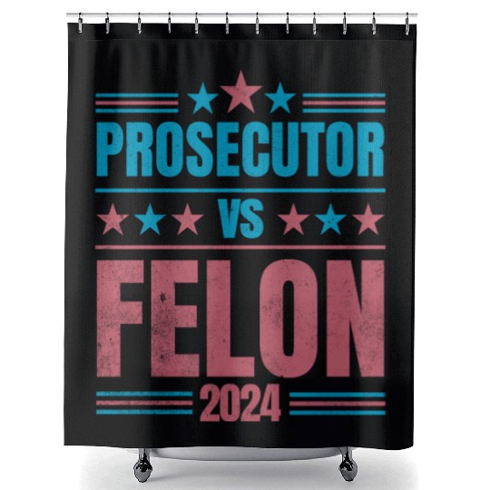 Prosecutor vs Felon Funny Shower Curtains