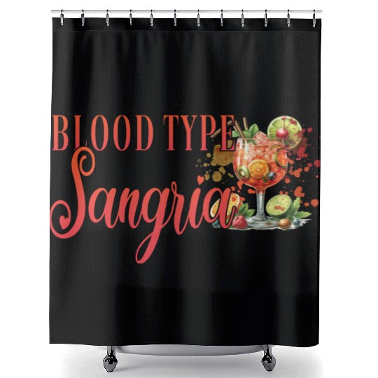 Cocktail Bartender Blood Type Sangria Shower Curtains
