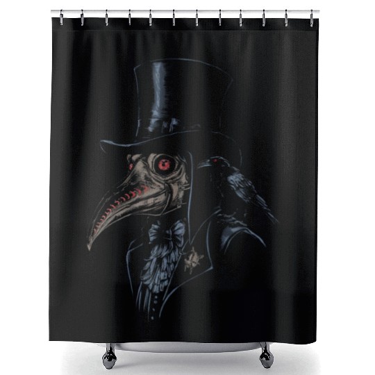 Plague Doctor Shower Curtains