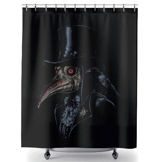 Plague Doctor Shower Curtains