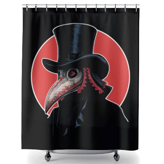 Plague Doctor Shower Curtains