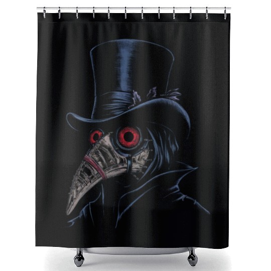 Plague Doctor Shower Curtains