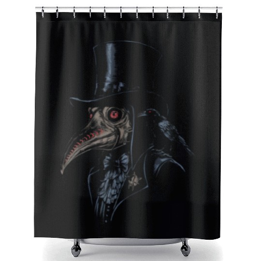 Plague Doctor Shower Curtains