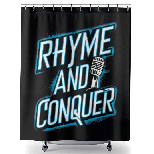 Epic Lyrical Battle of the Titans: Hip Hop Rap Shower Curtains