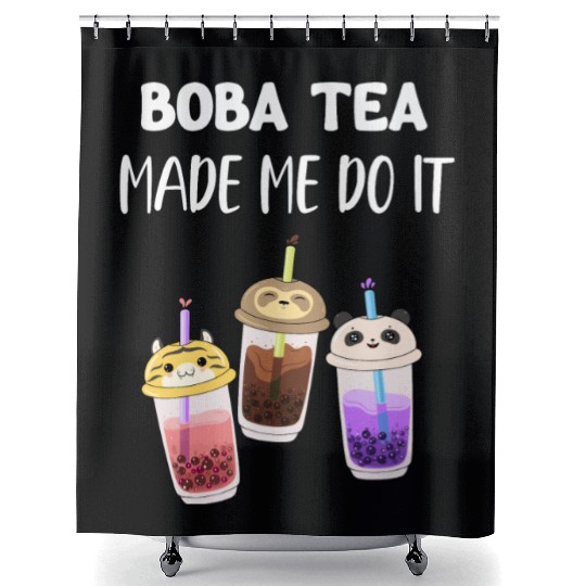Boba Tea Made Me Do It Bubble Japan K-pop Korean Shower Curtains