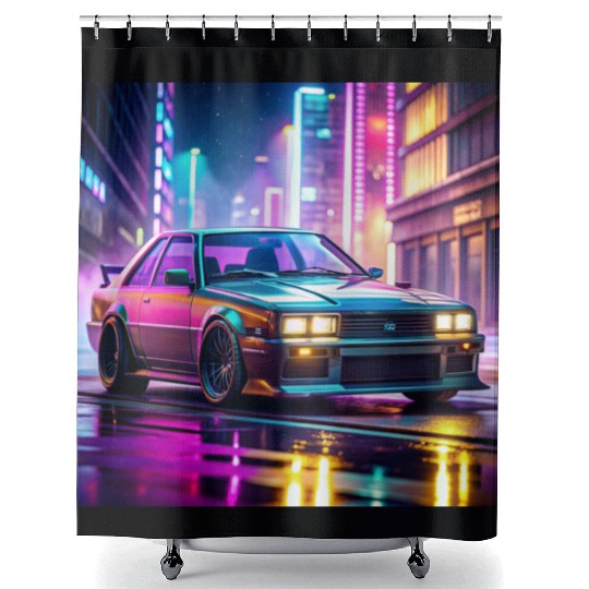 gta 5 drift car cyberpunk Shower Curtains