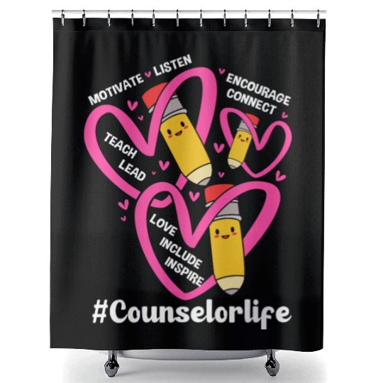 Back To School Counseling School Counselor Life Shower Curtains