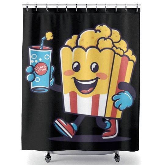Popcorn and Soda: Moments of Joy Shower Curtains