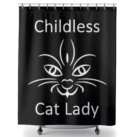 "Childless Cat Lady" Kamala Harris 2024 Shower Curtains