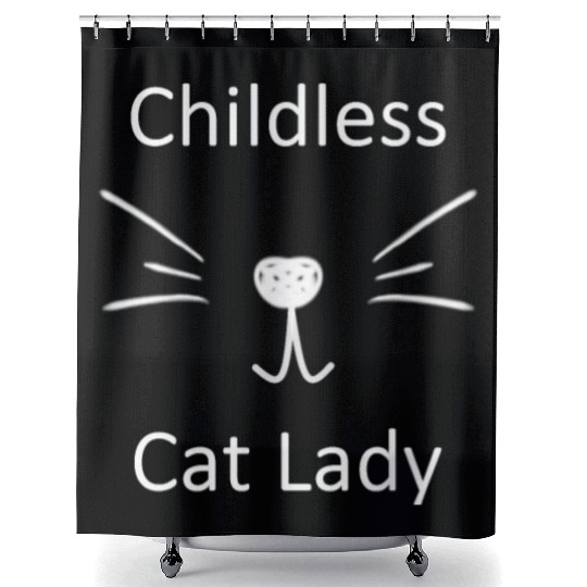 "Childless Cat Lady" Kamala Harris 2024 Shower Curtains