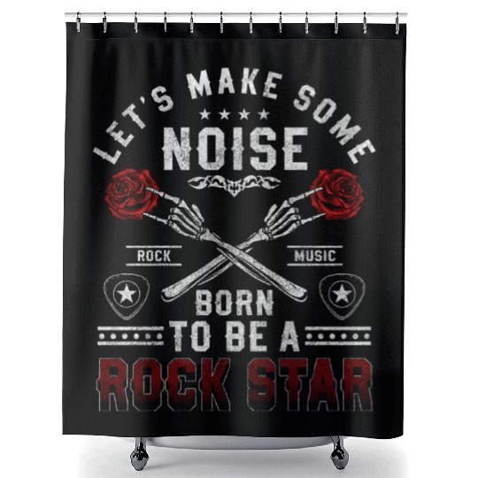 Rocker Music Bandleader Rock And Roll Shower Curtains