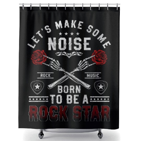 Rocker Music Bandleader Rock And Roll Shower Curtains