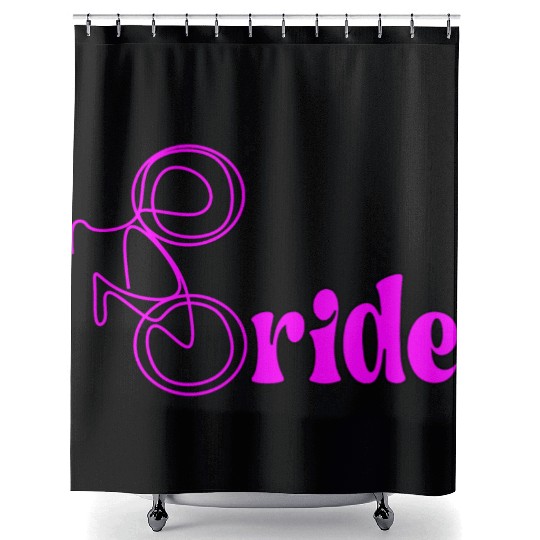 BIKE CYCLING BRIDE Shower Curtains