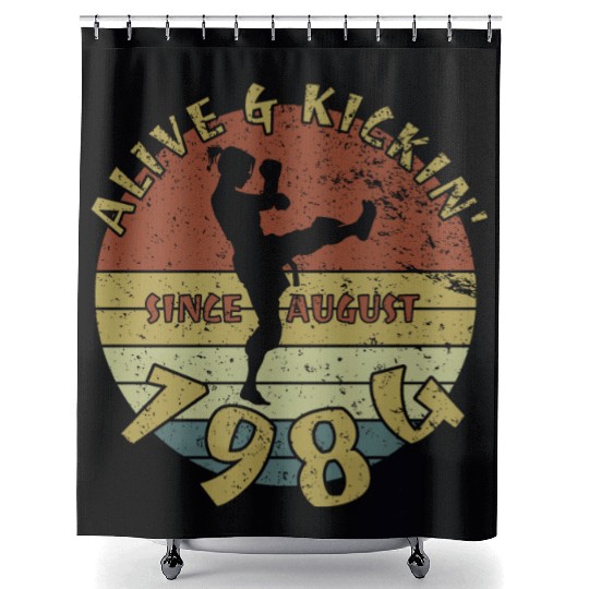 40th birthday Alive and kickin since 08/1984 Shower Curtains