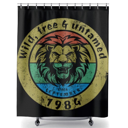 40th birthday Wild, free & untamed since 09/1984 Shower Curtains