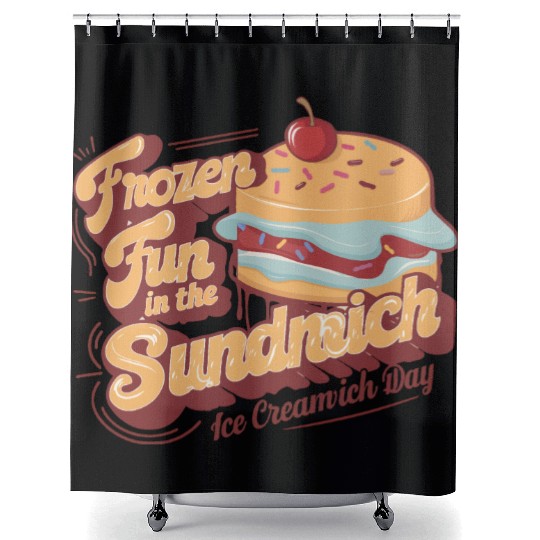 Ice Cream Sandwich Shower Curtains