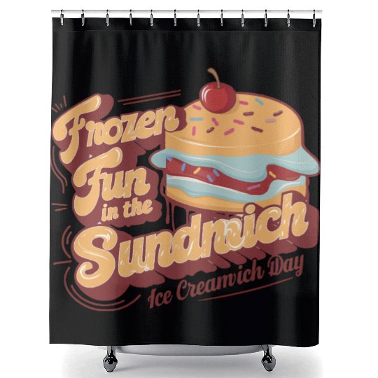 Ice Cream Sandwich Shower Curtains