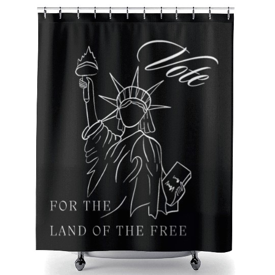 Vote For The Land Of The Free Shower Curtains