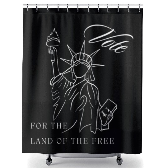 Vote For The Land Of The Free Shower Curtains