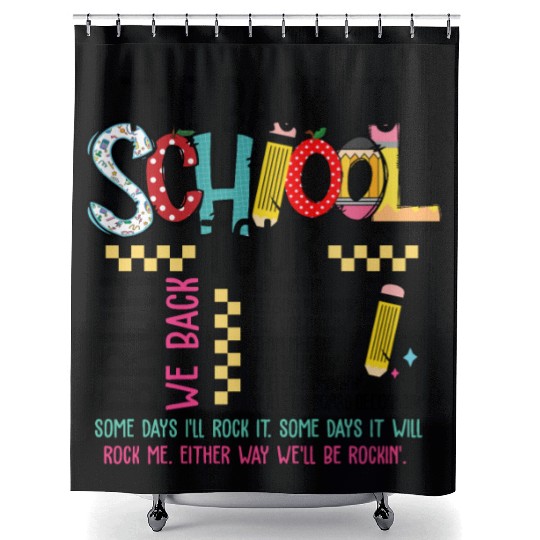 Back to School Teacher Tour Shower Curtains