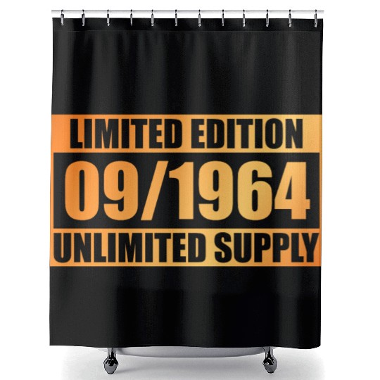 60th birthday Limited Edition - ꝏ Supply 09/1964 Shower Curtains