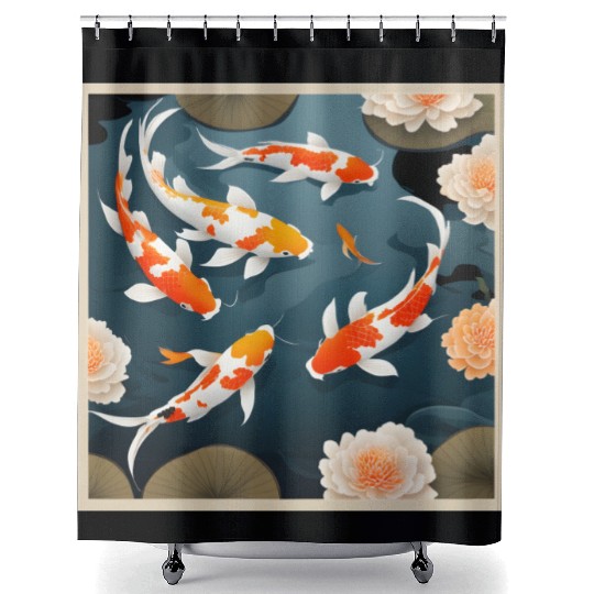 Koi Pond Shower Curtains