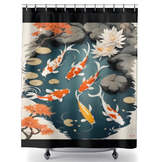 Koi Pond 2 Shower Curtains